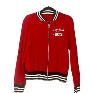 Bomber style zip up jacket